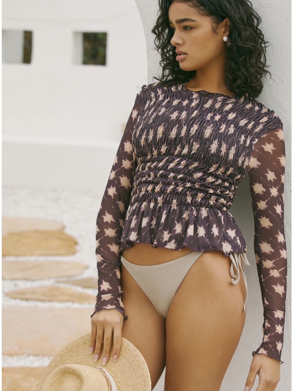 Maaji Lourdes Long-Sleeve Mesh Top